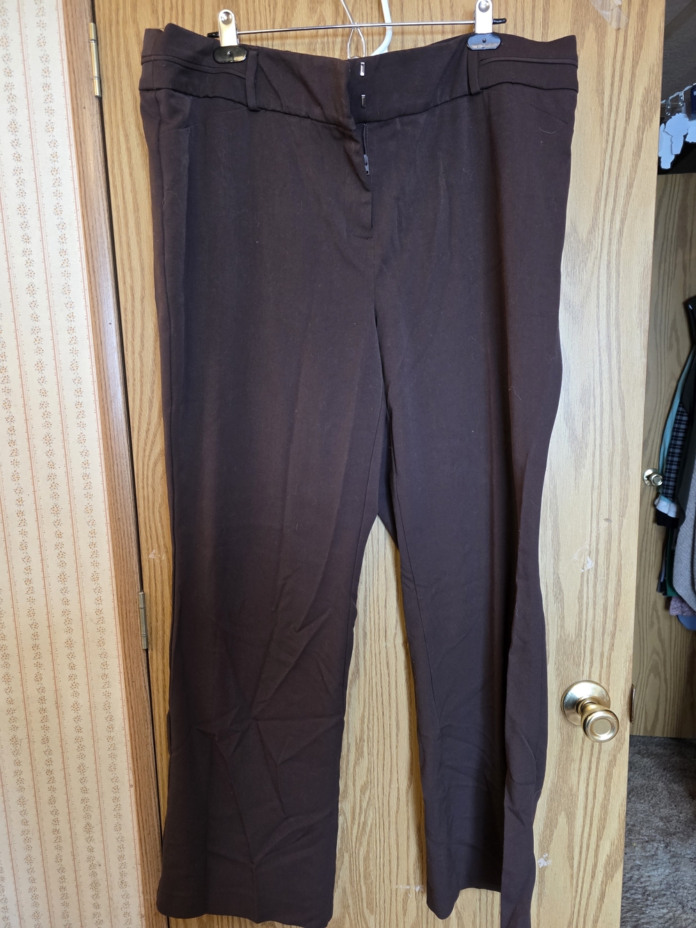 Maurices Women's Brown Straight-Leg Trousers